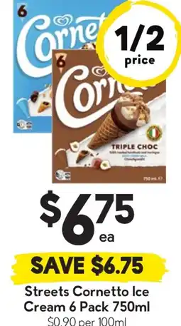 Drakes Streets cornetto ice cream 6 pack offer