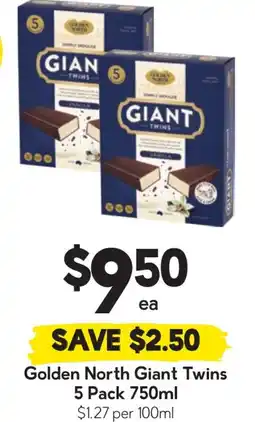 Drakes Golden north giant twins offer