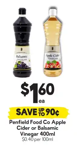 Drakes Penfield food co apple cider or balsamic vinegar offer