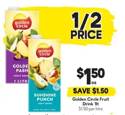 Drakes Golden circle fruit drink offer