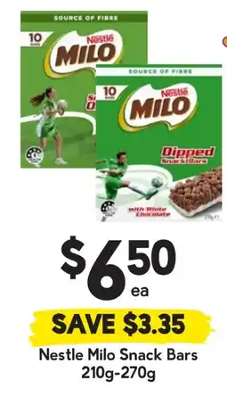 Drakes Nestle milo snack bars offer