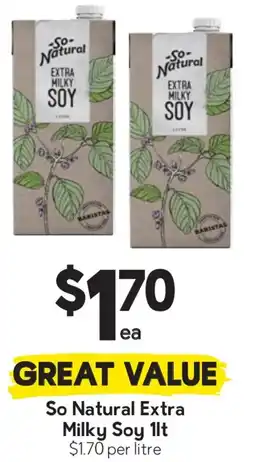 Drakes So Natural Extra Milky Soy offer