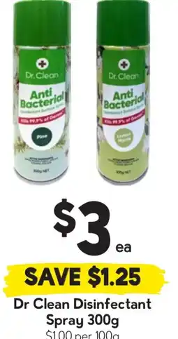 Drakes Dr Clean Disinfectant Spray offer