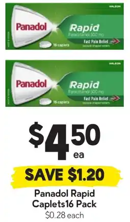 Drakes Panadol Rapid Caplets offer