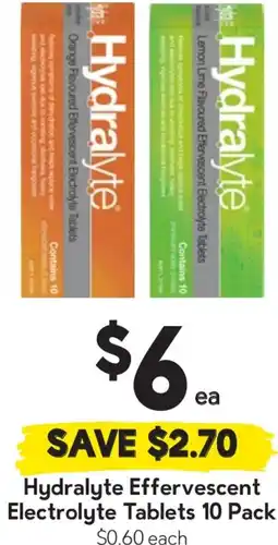 Drakes Hydralyte Effervescent Electrolyte Tablets offer