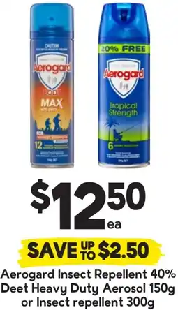 Drakes Aerogard Insect Repellent 40% Deet Heavy Duty Aerosol or Insect repellent offer