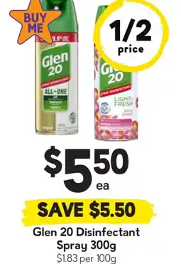 Drakes Glen 20 disinfectant spray offer