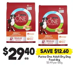Drakes Purina one adult dry dog food offer
