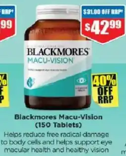 Chemist Warehouse Blackmores macu-vision offer