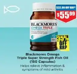 Chemist Warehouse Blackmores Omega Triple Super Strength Fish Oil offer