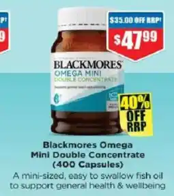 Chemist Warehouse Blackmores omega mini double concentrate offer