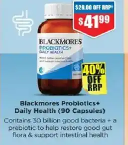 Chemist Warehouse Blackmores probiotics+ daily health offer