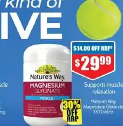 Chemist Warehouse Nature's way magnesium glycinate muscle offer