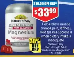 Chemist Warehouse Nature's way high strength koul vita gummies Magnesium offer