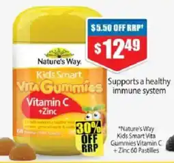 Chemist Warehouse Nature's way kids smart vita gummies vitamin c +zinc offer
