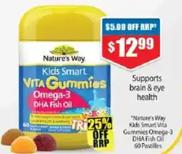 Chemist Warehouse Nature's way kids smart vita gummies omega-3 dha fish oil offer