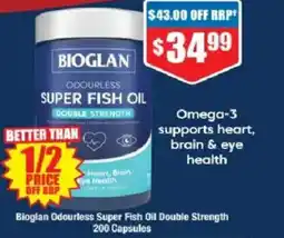 Chemist Warehouse Bioglan Odourless Super Fish Oil Double Strength offer