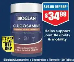Chemist Warehouse Bioglan Glucosamine + Chondroitin + Turmeric offer