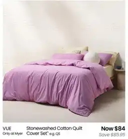 Myer Stonewashed Cotton Quilt Cover Set offer