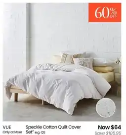 Myer Speckle Cotton Quilt Cover Set offer
