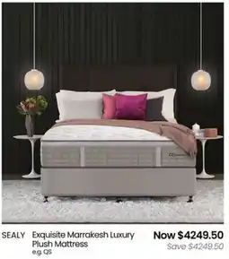 Myer Sealy exquisite marrakesh luxury plush mattress offer