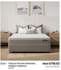 Myer Sealy posture premier barbados mattress offer