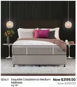 Myer Sealy exquisite casablanca mattress offer