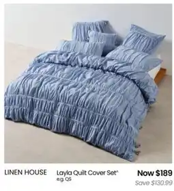 Myer Layla Quilt Cover Set offer