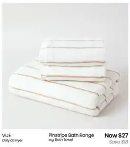 Myer Pinstripe Bath Range offer