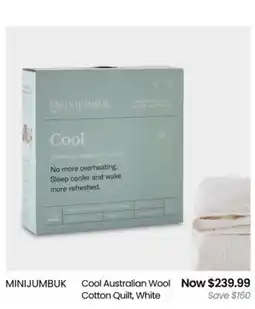 Myer Cool Australian Wool Cotton Quilt, White offer