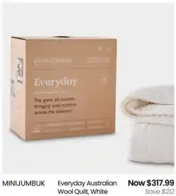 Myer Everyday australian wool quilt, white offer