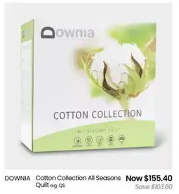 Myer Downia cotton collection all seasons quilt offer