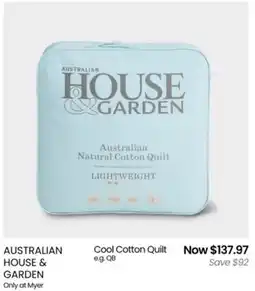 Myer Cool Cotton Quilt offer