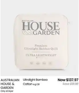 Myer Ultralight bamboo cotton offer