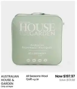 Myer All seasons wool quilt offer