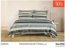 Myer Hollard Quilt Cover Set in Riviera offer