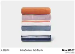 Myer Living textures bath towels offer