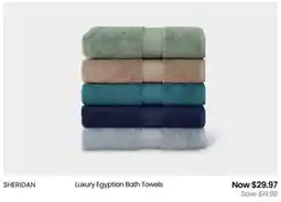 Myer Luxury egyptian bath towels offer
