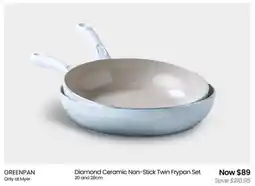 Myer Diamond Ceramic Non-Stick Twin Frypan Set offer