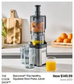 Myer Baccarat the healthy squeeze slow press juicer offer