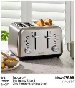 Myer Baccarat the toasty slice 4 slice toaster stainless steel offer