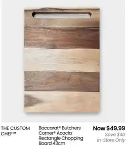 Myer Baccarat Butchers Corner Acacia Rectangle Chopping Board offer