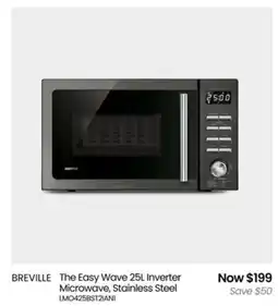 Myer BREVILLE The Easy Wave Inverter Microwave, Stainless Steel offer