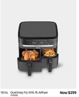 Myer Tefal dual easy fry xxxl airfryer offer