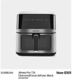 Myer Sunbeam alinea pro diamondforce airfryer, black offer