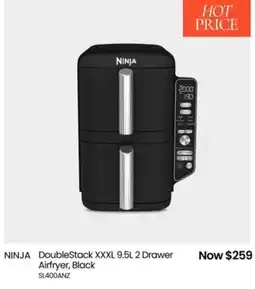 Myer Ninja doublestack xxxl 2 drawer airfryer, black offer
