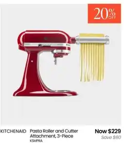 Myer kitchenaid pasta roller and cutter, attachment offer