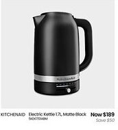 Myer Kitchenaid electric kettle matte black offer
