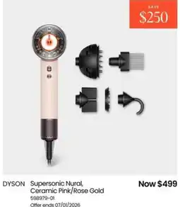Myer Dyson supersonic nural, ceramic pink/rose gold offer