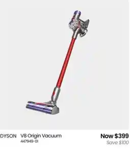 Myer dyson v8 origin vacuum offer